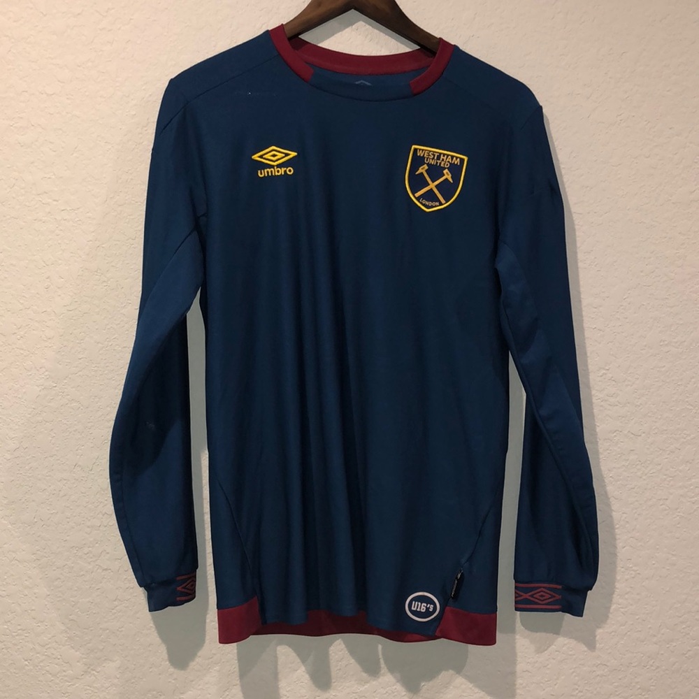 West ham United long sleeve soccer jersey